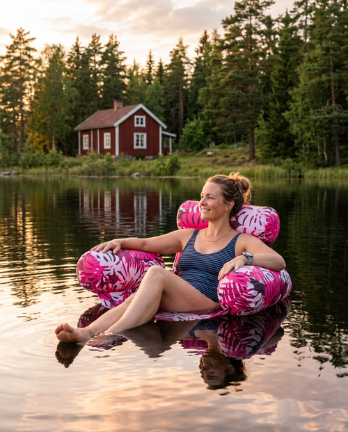 Ultralätt flytande loungestol med ryggstöd